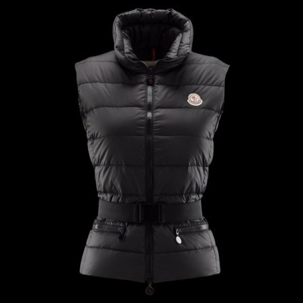 Moncler corto senza maniche Mock Collar e girovita Donna Gilet uscita